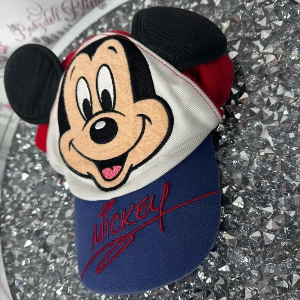 Disney hat Mickey Mouse Cap floppy ears classic ball cap red white blue black